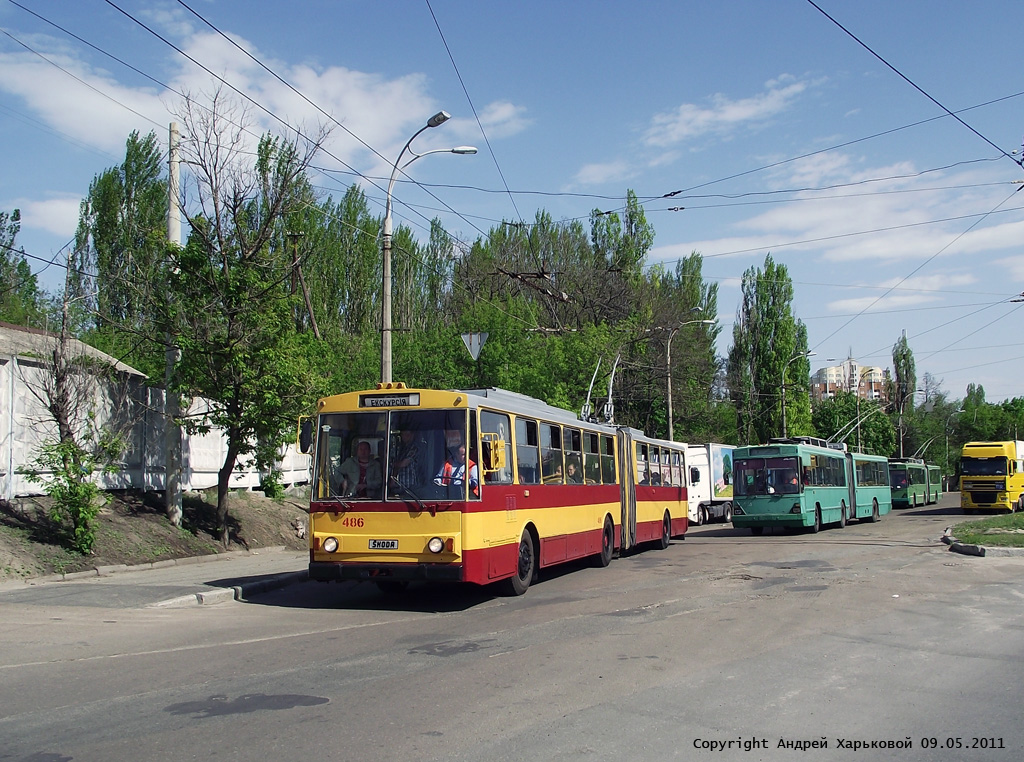 Kyiv, Škoda 15Tr03/6 № 486; Kyiv — Trip by the trolleybus Škoda 15Tr 9th of May, 2011