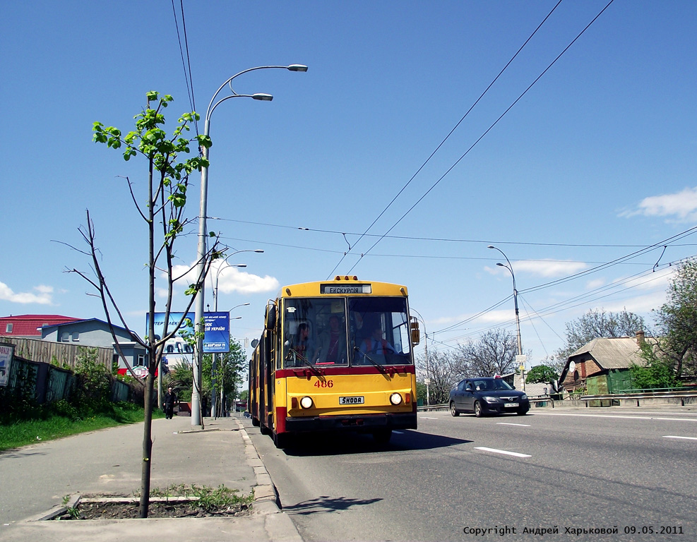 Kiova, Škoda 15Tr03/6 # 486; Kiova — Trip by the trolleybus Škoda 15Tr 9th of May, 2011