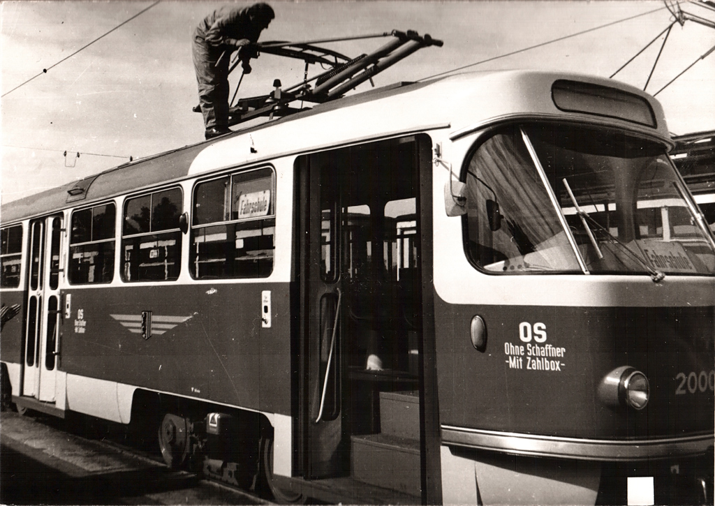 Dresden, Tatra T4D nr. 2000; Dresden — Old photos (tram)