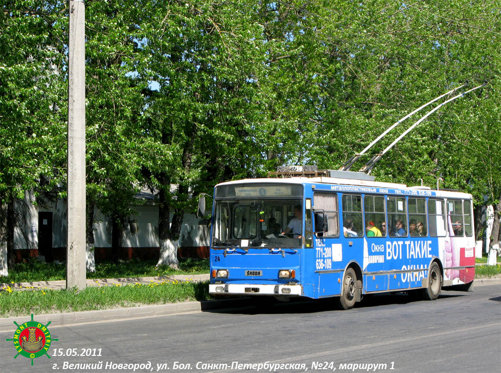Velikiy Novgorod, Škoda 14TrM (VMZ) № 24