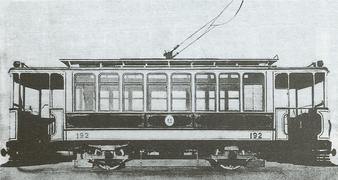 Moskwa, MAN 2-axle motor car Nr 192; Moskwa — Historical photos — Electric tramway (1898-1920)