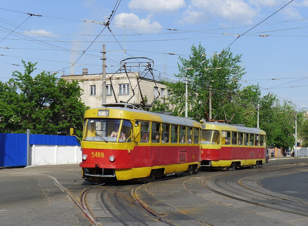 Киев, Tatra T3SU № 5488; Киев, Tatra T3SU № 5489