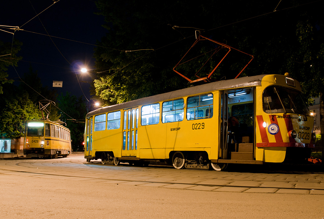 Москва, РШМв-1 № 0428; Москва, Tatra T3SU № 0229