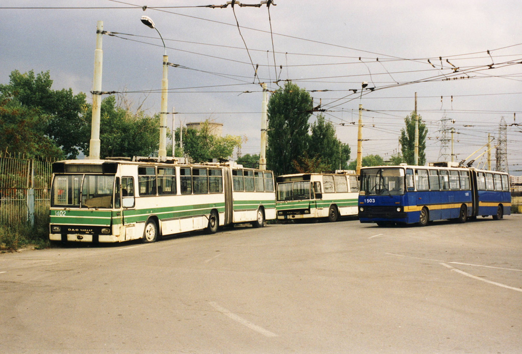 Sofia, DAC-Chavdar 317ETR № 1402; Sofia — Combined trolleybus and electric bus depots: [1] Iskar; Sofia — Historical —  Тrolleybus photos (1990–2010)
