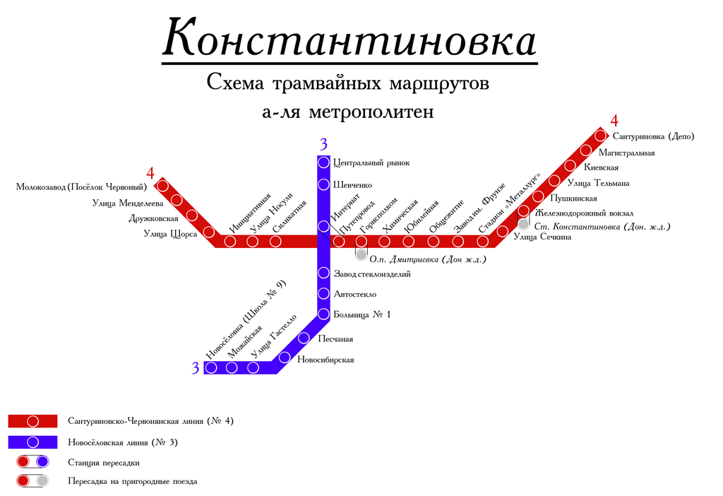 Константиновка — Схемы