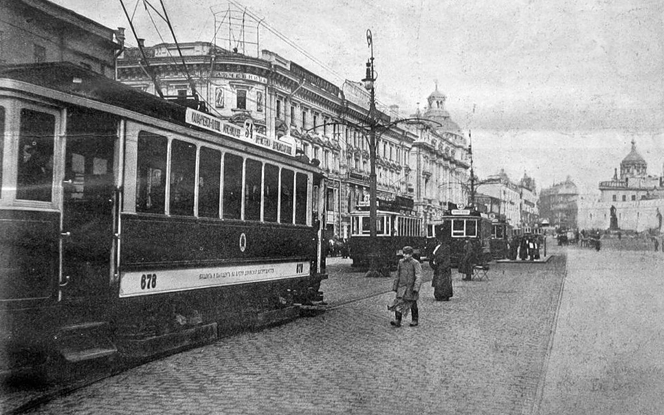 Москва, Двухосный моторный MAN № 678; Москва — Исторические фотографии — Электрический трамвай (1898-1920)