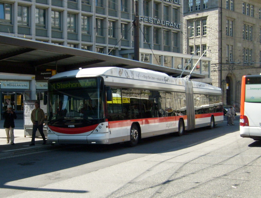 St. Gallen, Hess SwissTrolley 3 (BGT-N2C) # 174