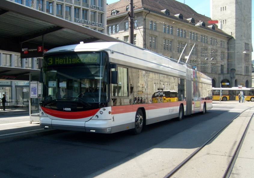 St. Gallen, Hess SwissTrolley 3 (BGT-N2C) № 177
