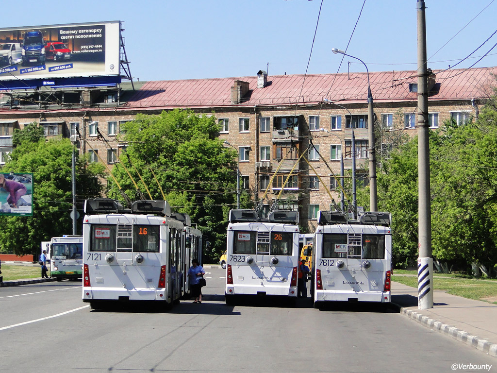 Москва, Тролза-5265.00 «Мегаполис» № 7121; Москва, Тролза-6206.00 «Мегаполис» № 7623; Москва, Тролза-6206.00 «Мегаполис» № 7612