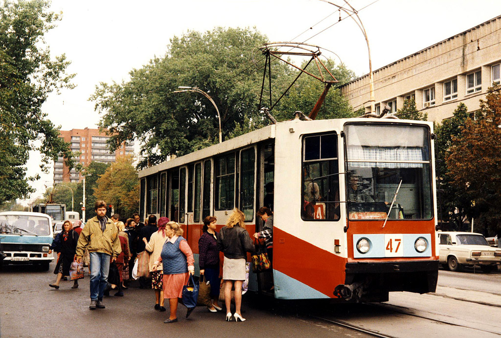 Шахты, 71-608К № 47; Шахты — Шахтинский трамвай в 1990-е гг.