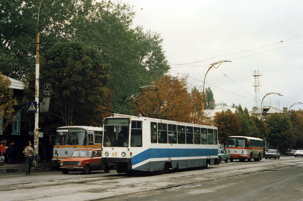 Šahti, 71-608K № 48; Šahti — Shakhty tram in the 1990s.