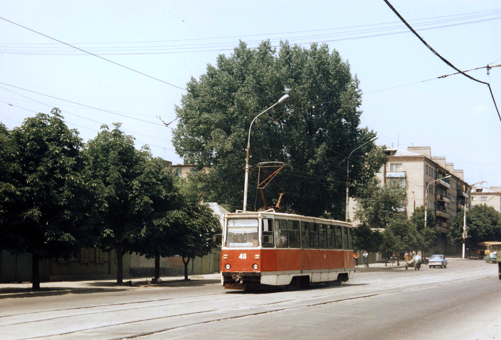 Shakhty, 71-605A # 46; Shakhty — Shakhty tram in the 1990s.