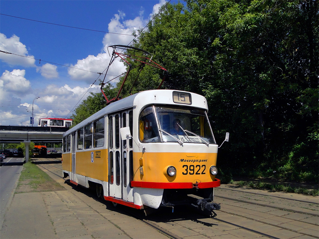 Moscow, Tatra T3SU № 3922