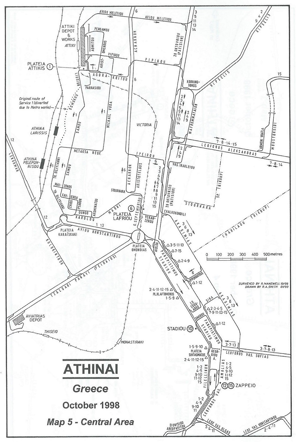 Athén — Trolleybus — maps
