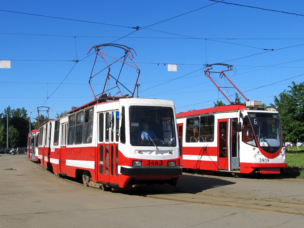 Санкт-Петербург, ЛВС-86К-М № 3463; Санкт-Петербург, 71-134А (ЛМ-99АВН) № 3909