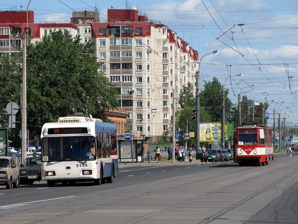 Санкт-Петербург, БКМ 321 № 3406; Санкт-Петербург, ЛВС-86К № 3473