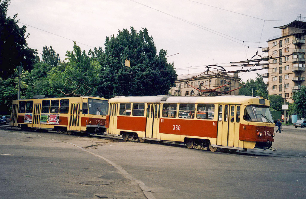 Zaporijjea, Tatra-Yug T6B5 nr. 465; Zaporijjea, Tatra T3SU nr. 360