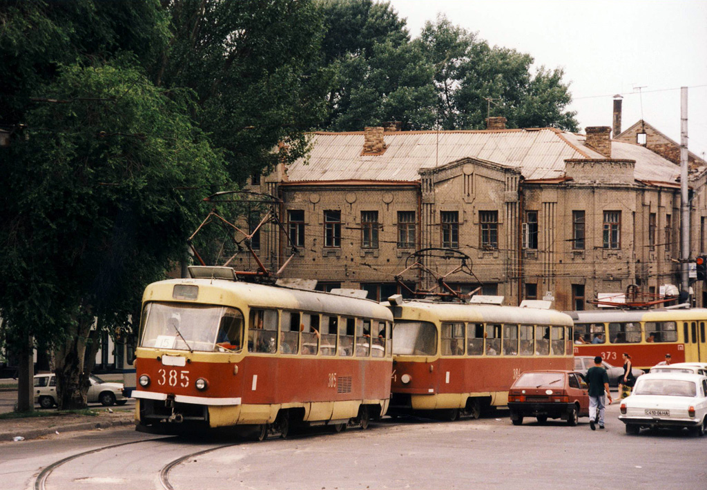 Запорожье, Tatra T3SU № 385; Запорожье, Tatra T3SU № 384; Запорожье, Tatra T3SU № 373