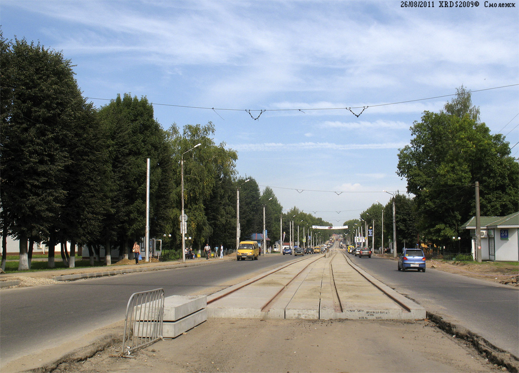 Smolenskas — Constructions, track reconstructions and repairings