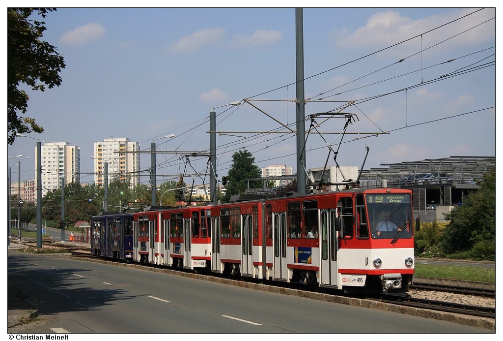 Erfurt, Tatra KT4DM — 495; Erfurt — Tatra KT4D+KT4D+KT4D 3-car Trains