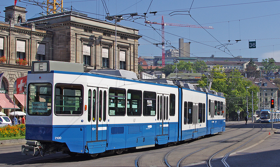 Цюрих, SWP/SIG/ABB Be 4/8 "Tram 2000 Sänfte" № 2100