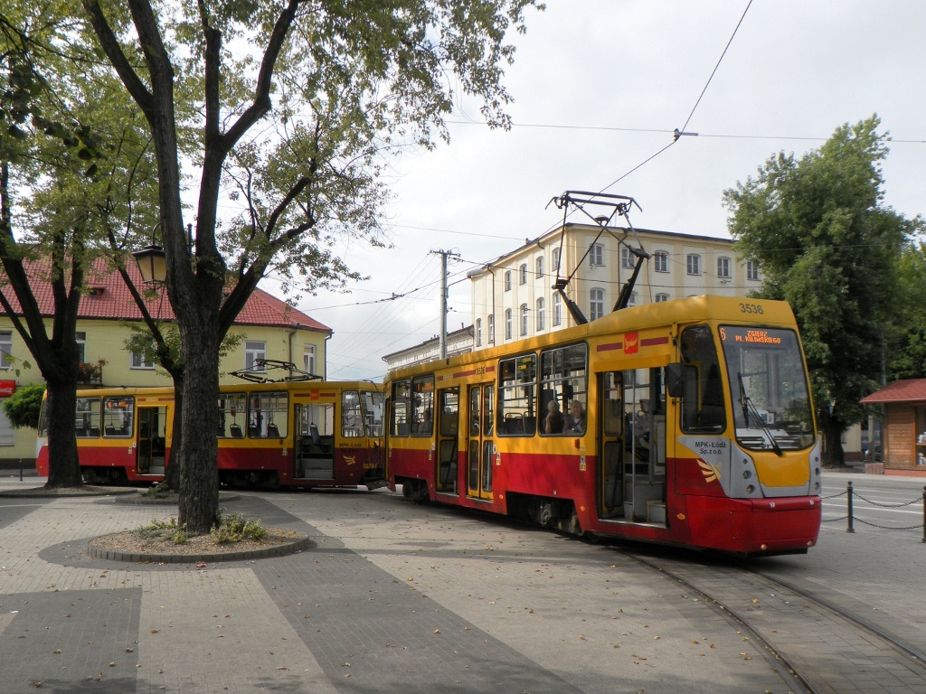 Łódź, Konstal 805NaND Nr. 3536; Łódź — Loops and terminuses; Łódź — Suburban trams — Zgierz