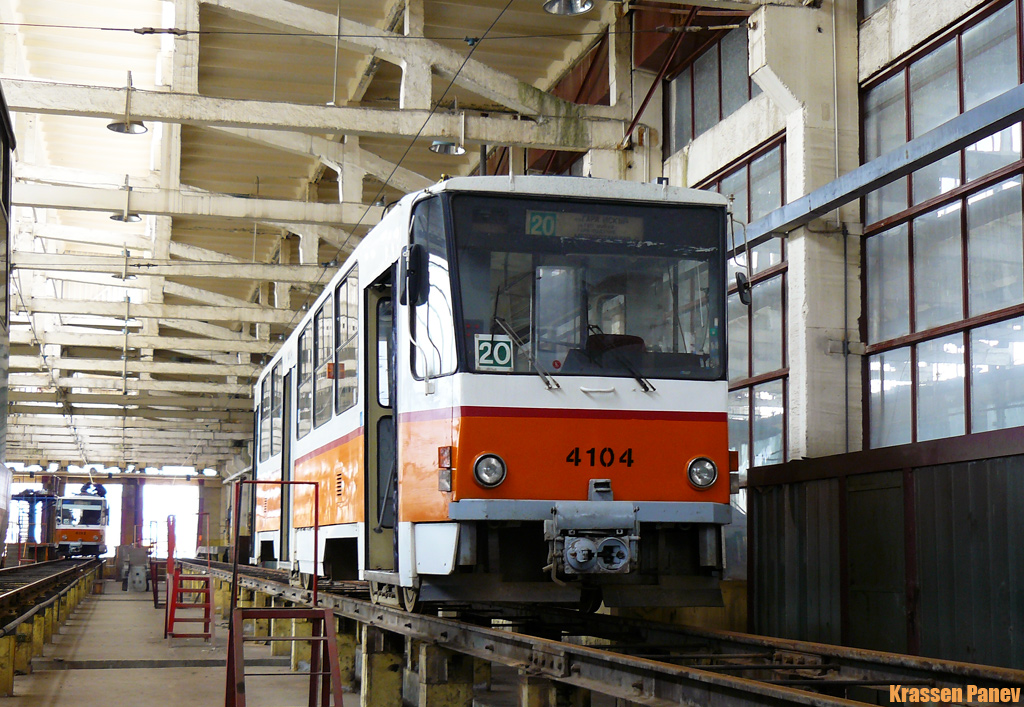 Sofia, Tatra T6B5B č. 4104; Sofia — Tram depots: [4] Iskar