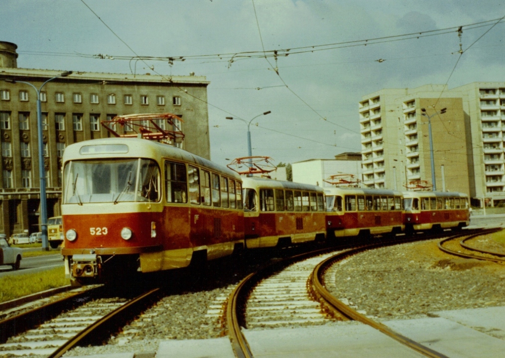 Chemnitz, Tatra T3D — 523; Chemnitz — Old photos • Alte Fotos