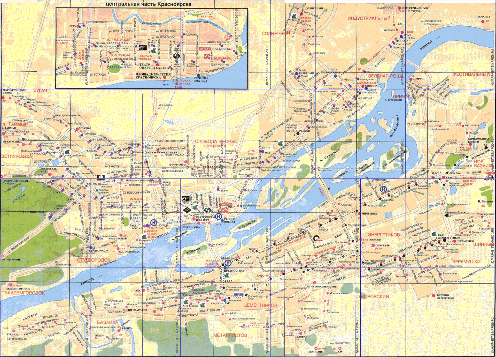 Краснаярск — Схемы