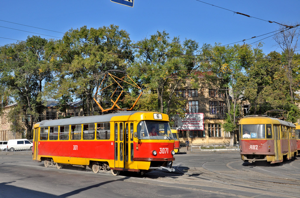 Харьков, Tatra T3SU (двухдверная) № 3071; Харьков, Tatra T3SU № 482