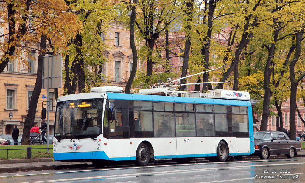 Sankt Petersburg, Trolza-5265.00 “Megapolis” Nr. 6401; Sankt Petersburg — The Leningrad-Petersburg trolleybus of 75 years