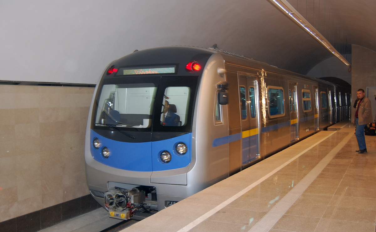 Almatõ, Hyundai Rotem № 01001; Almatõ — Day of open doors in subway; Almatõ — Line 1 — Stations