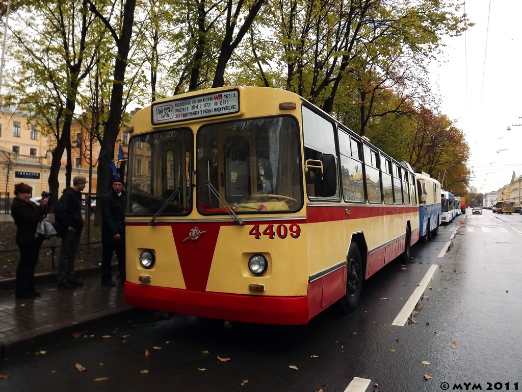 Saint-Petersburg, ZiU-682B # 4409; Saint-Petersburg — The Leningrad-Petersburg trolleybus of 75 years