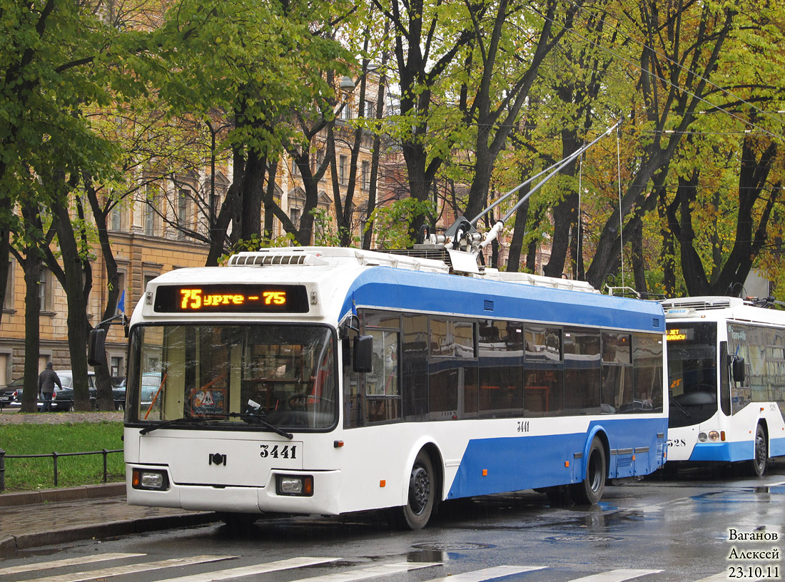 Санкт-Петербург, БКМ 321 № 3441; Санкт-Петербург — 75-летие Ленинградского-Петербургского троллейбуса