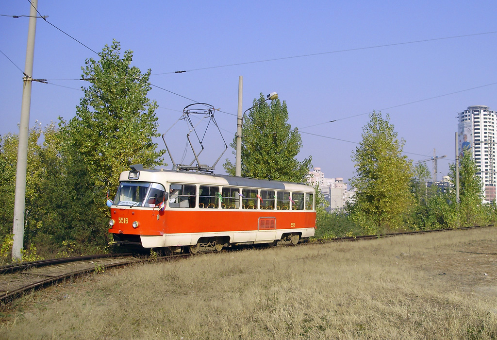 Киев, Tatra T3SU № 5516; Киев — Поездка 29.10.2011 на трамвае Tatra Т3