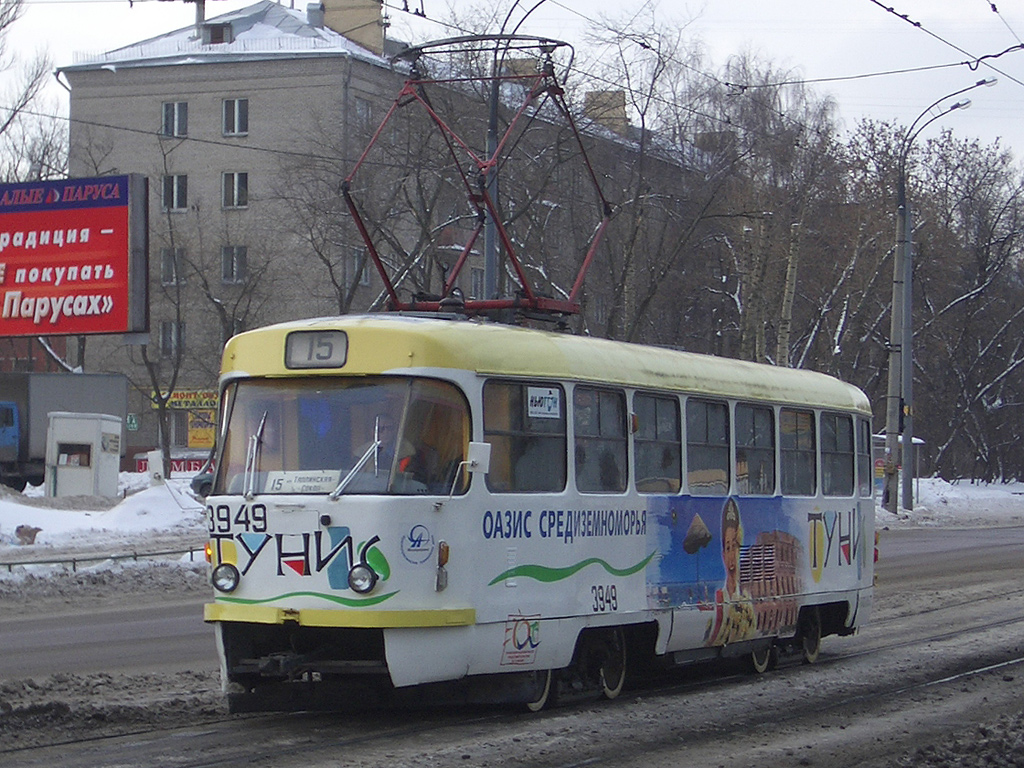 Moscow, Tatra T3SU № 3949