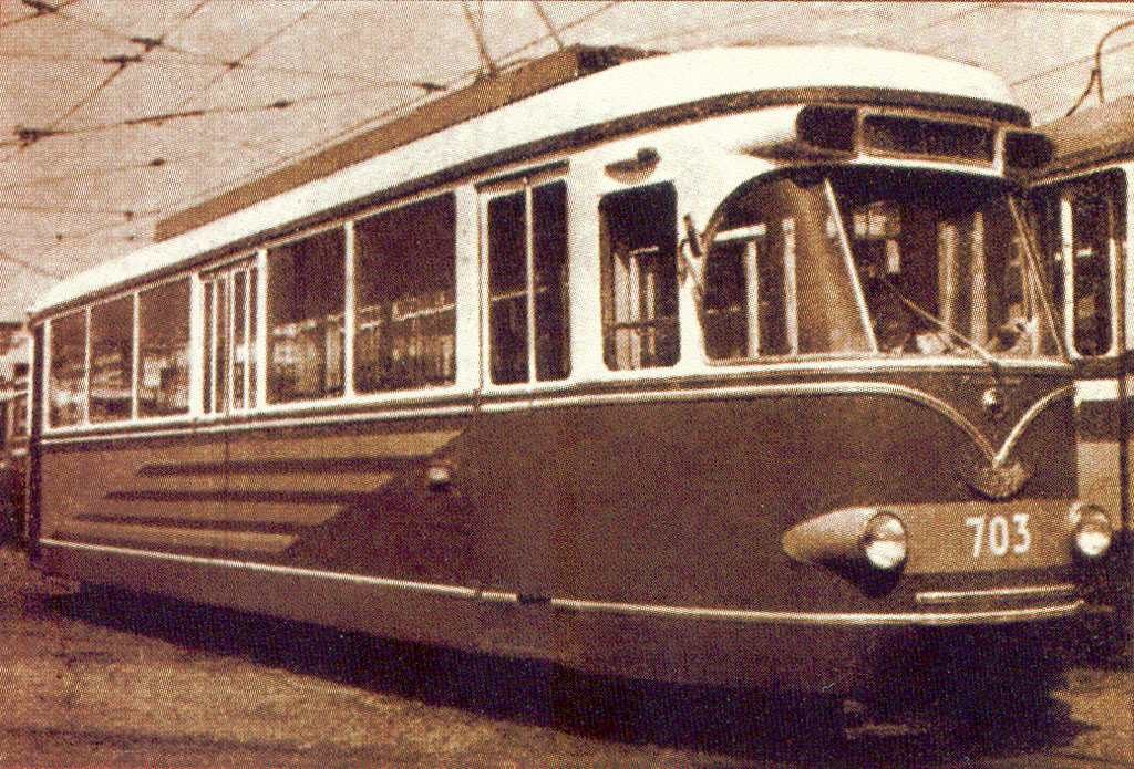 Sofia, T4M-701 (Komsomolets) № 703; Sofia — Historical — Тramway photos (1945–1989); Sofia — The anniversary edition: “100 Years public transport in Sofia”