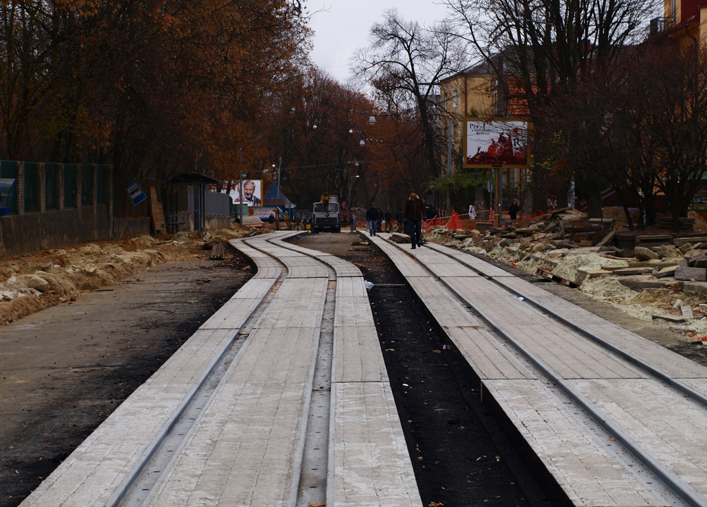 Lviv — Tracks reconstruction: Konovaltsya, Melnyka, Chuprynky str.
