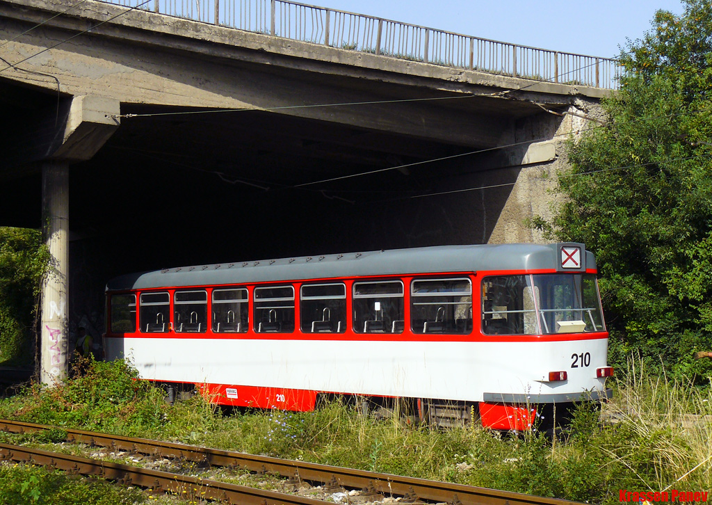 Sofia, Tatra B4DC № 210; Sofia — Delivery and unloading of T4D-C in Sofia — July 2011