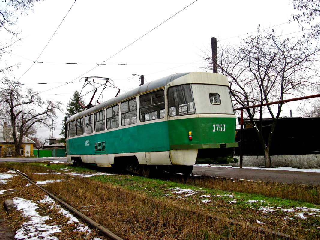 Donetsk, Tatra T3SU (2-door) # 3753; Donetsk — Tram line to Mushketovo station