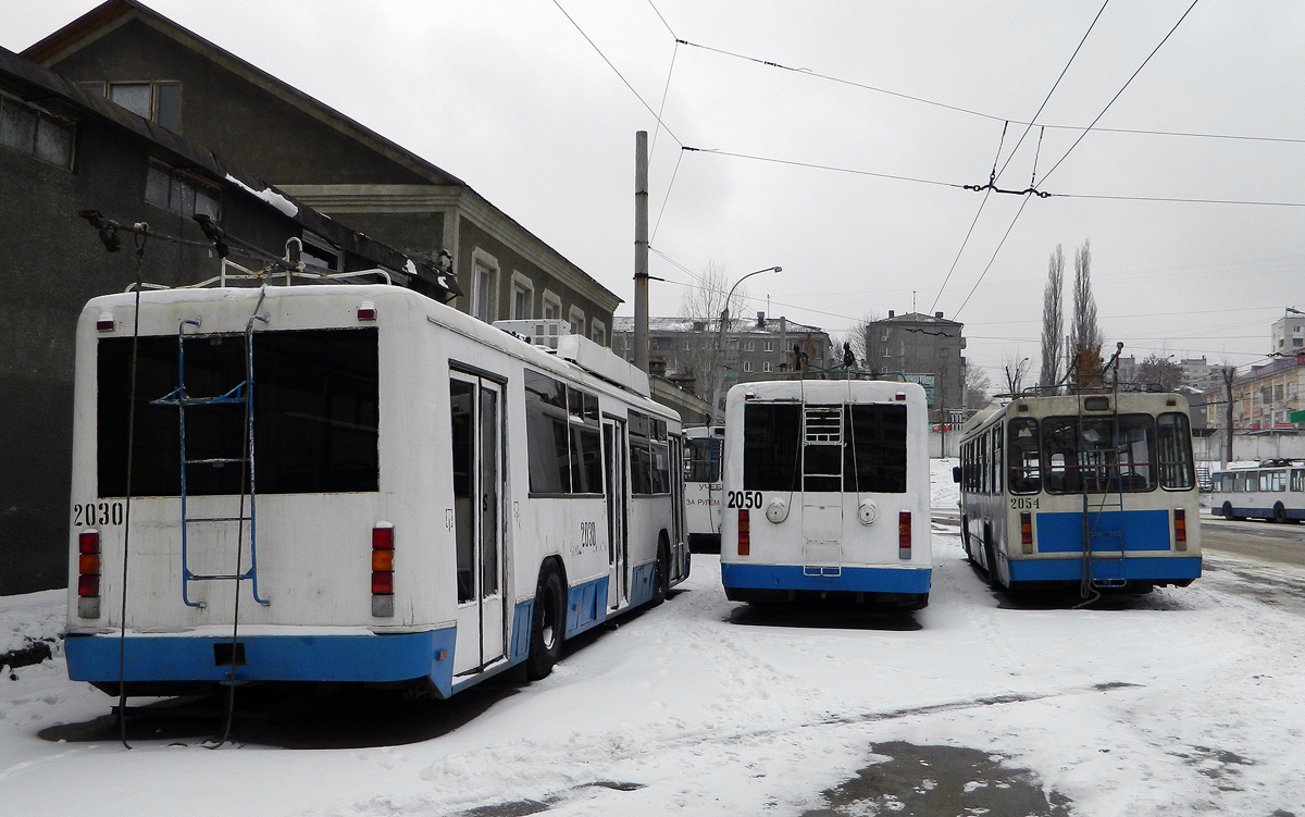 Ufa, BTZ-52761А Nr. 2030; Ufa, BTZ-52761T Nr. 2050; Ufa, BTZ-5276-04 Nr. 2054; Ufa — Trolleybus Depot No. 2