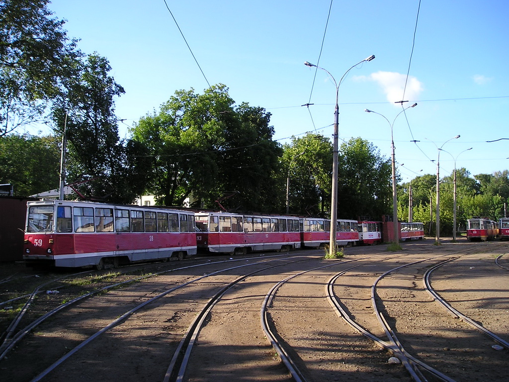 Yaroslavl, 71-605 (KTM-5M3) č. 59; Yaroslavl, 71-605 (KTM-5M3) č. 93; Yaroslavl, 71-605 (KTM-5M3) č. 94; Yaroslavl — Closed tram depot # 3