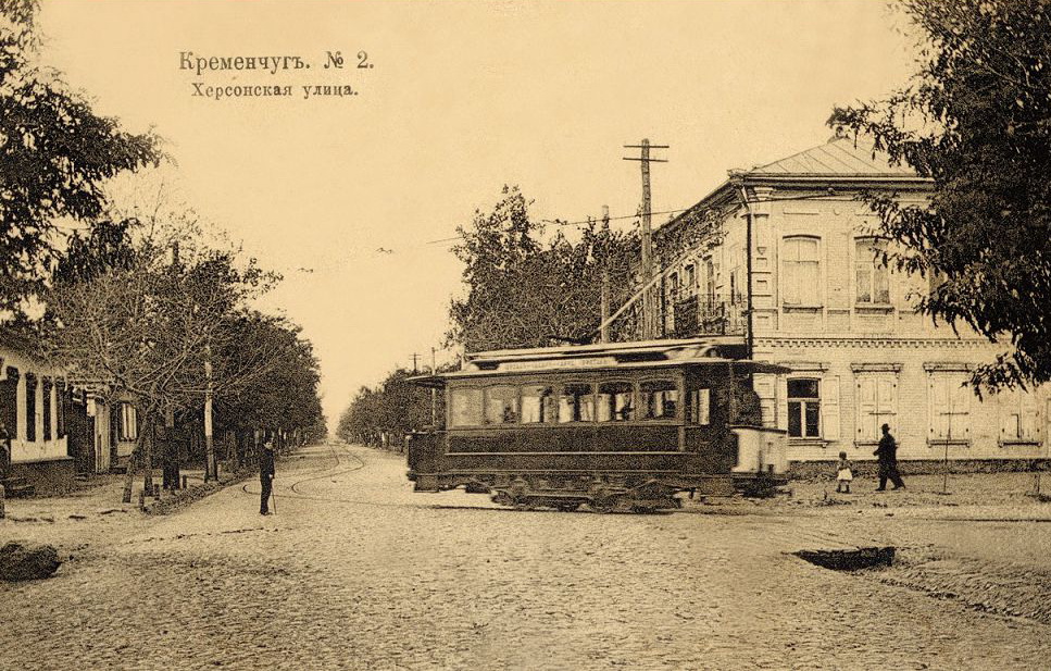 Kremenchuk, 2-axle motor car nr. 7; Kremenchuk — Historical photos — Electric tramway (1899-1922)