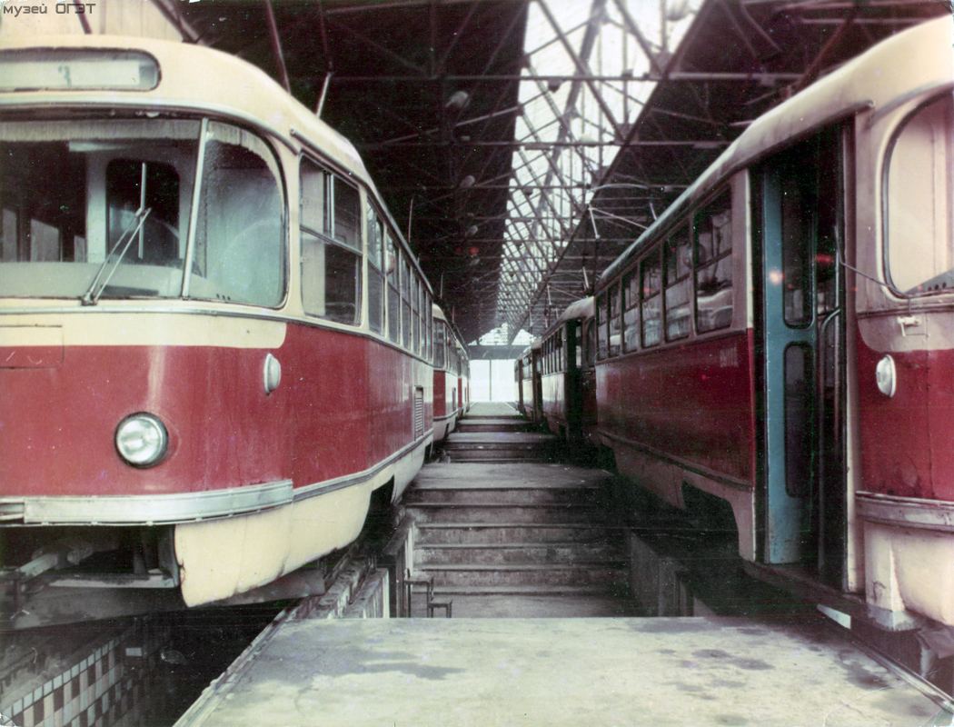 Odessa, Tatra T3SU (2-door) № 3089; Odessa, Tatra T3SU (2-door) № 3103; Odessa — Old Photos: Tramway; Odessa — Tramway Depot #1 & ORZET