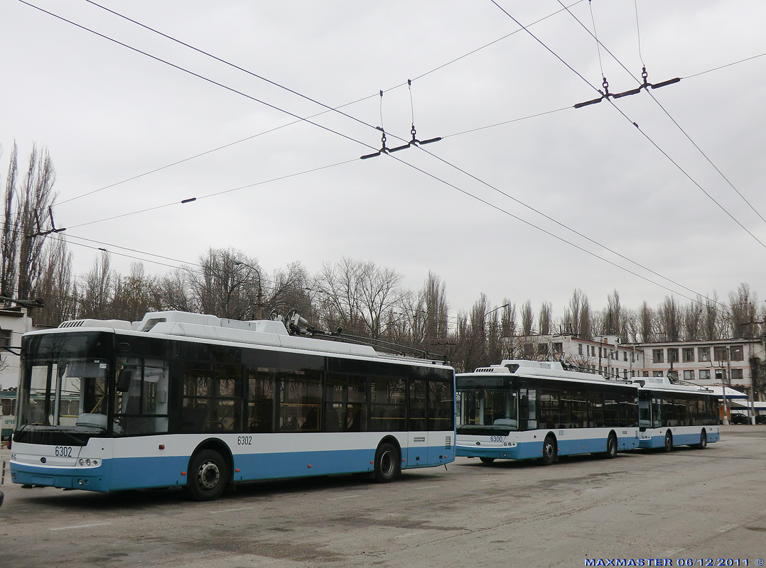 Крымский троллейбус, Богдан Т70110 № 6302; Крымский троллейбус, Богдан Т70110 № 6300; Крымский троллейбус, Богдан Т70110 № 6301