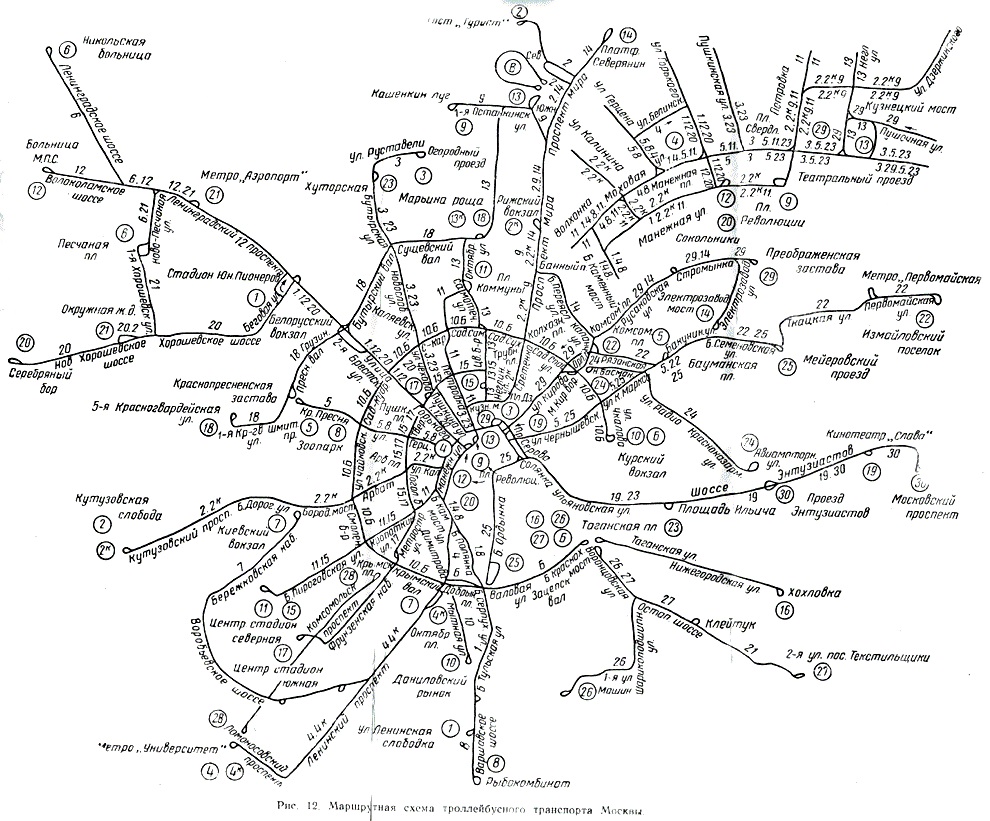 Московский транспорт карта маршрутов