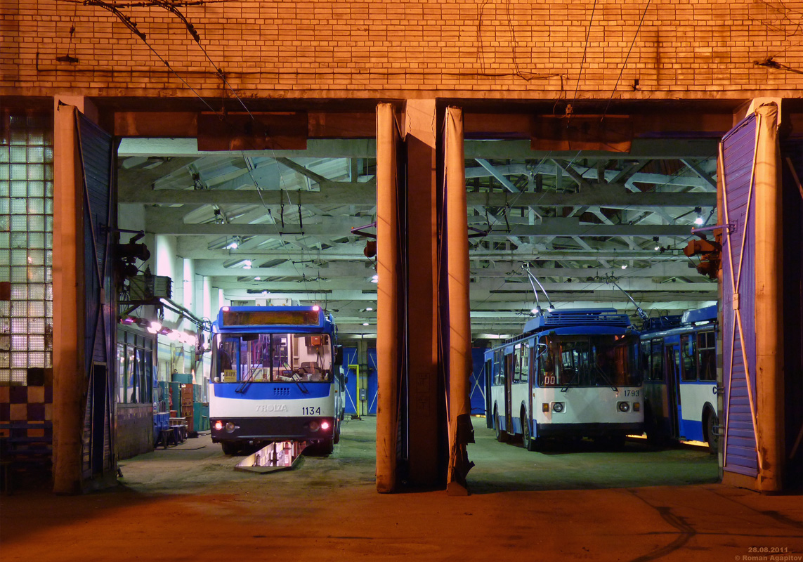 Sanktpēterburga, Trolza-62052.02 [62052V] № 1134; Sanktpēterburga, VZTM-5284 № 1793; Sanktpēterburga — Trolleybus depots