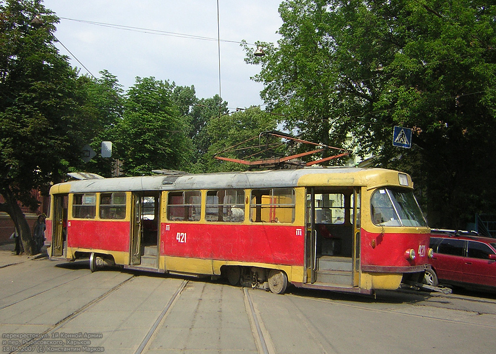 Charków, Tatra T3SU Nr 421; Charków — Incidents