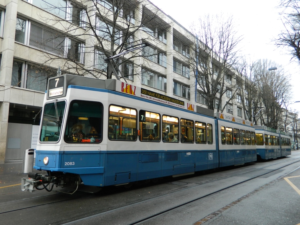 Zurich, SWP/SIG/BBC Be 4/6 "Tram 2000" # 2083