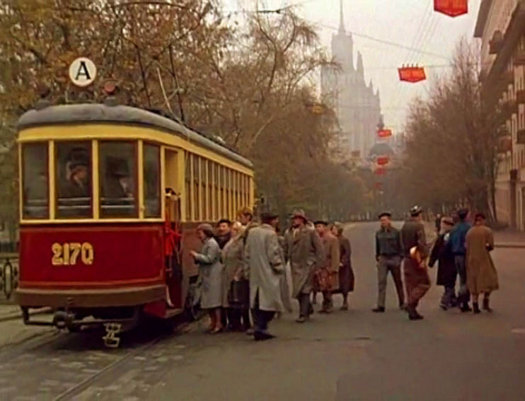 Москва, КМ № 2170; Москва — Исторические фотографии — Трамвай и Троллейбус (1946-1991); Москва — Трамваи в кинофильмах